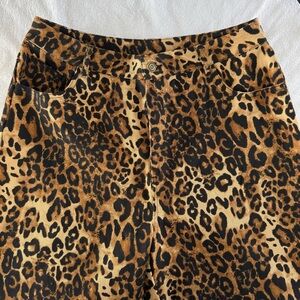 NWT leopard jeans — wide leg